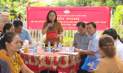 Xã Bình Thành: Tổ chức Hội nghị tiếp xúc cử tri với các ứng cử viên đại biểu Hội đồng nhân dân xã nhiệm kỳ 2026 - 2031