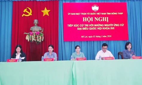 5 ứng cử viên đại biểu Quốc hội khóa XVI tiếp xúc cử tri tại xã Mỹ Lợi và Mỹ Đức Tây