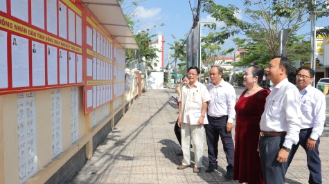 Xã Chợ Gạo: Ban bầu cử đại biểu Quốc hội số 5 kiểm tra, giám sát việc thi hành pháp luật về bầu cử đại biểu Quốc hội khóa XVI