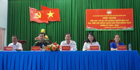 Ứng cử viên đại biểu Hội đồng nhân dân tỉnh tiếp xúc cử tri xã Thường Phước