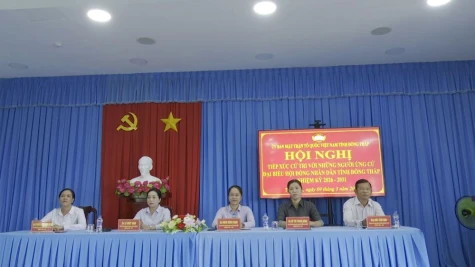 Ứng cử viên Đại biểu HĐND tỉnh Đồng Tháp tiếp xúc cử tri tại xã Tân Thới