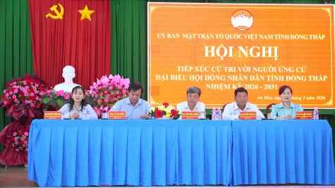 Ứng cử viên Đại biểu HĐND tỉnh tiếp xúc cử tri tại xã An Hòa   