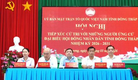 Cử tri xã Tân Dương bày tỏ sự tin tưởng với các ứng cử viên Đại biểu HĐND tỉnh đơn vị bầu cử số 10