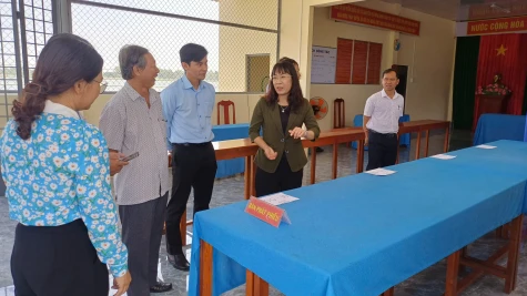 Đồng Tháp: Kiểm tra công tác chuẩn bị bầu cử tại xã Mỹ An Hưng