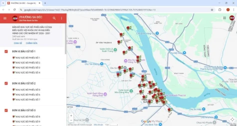 Phường Sa Đéc: Ra mắt “Bản đồ số” hỗ trợ cử tri tra cứu thông tin bầu cử