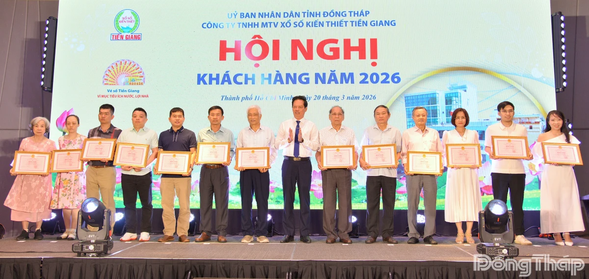 Hội nghị khách hàng năm 2026: Xổ số kiến thiết Tiền Giang nâng cao hiệu quả kinh doanh, đồng hành cùng đại lý