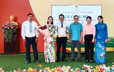 Đồng Tháp: Thành lập Chi Hội Luật gia cấp xã đầu tiên sau sáp nhập