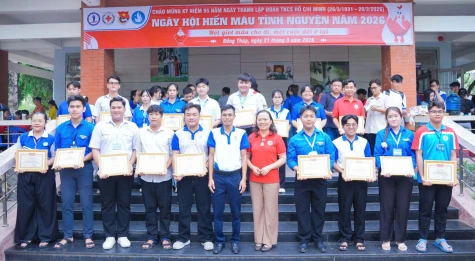 Ngày hội hiến máu tình nguyện tại Trường Đại học Đồng Tháp