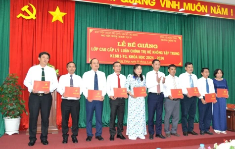 56 học viên nhận Bằng tốt nghiệp Cao cấp lý luận chính trị hệ không tập trung