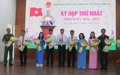 HĐND phường Mỹ Ngãi bầu các chức danh nhiệm kỳ 2026 - 2031