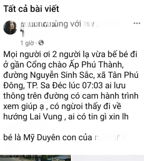 Không có chuyện bắt cóc trẻ em ở xã Tân Dương