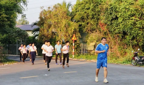 Xã Mỹ Hiệp: Hơn 490 người tham gia chạy Olympic vì sức khỏe toàn dân