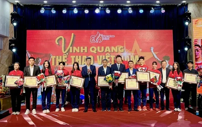 Chương trình “Vinh quang thể thao Việt Nam” vinh danh các HLV, VĐV tiêu biểu toàn quốc 2025