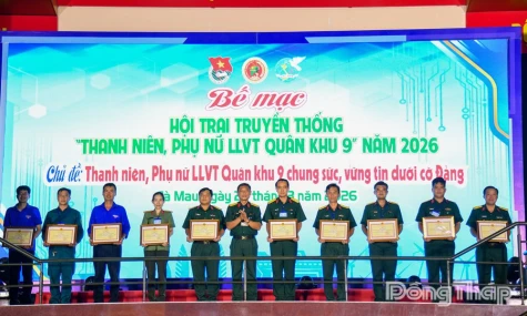 Đồng Tháp đoạt giải Nhất Hội trại Thanh niên, Phụ nữ Lực lượng vũ trang Quân khu 9