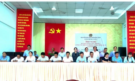 Cụm thi đua số 5 ký kết giao ước thi đua công tác Hội và phong trào Nông dân năm 2026