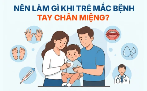 [Infographic] Nên làm gì khi trẻ mắc bệnh tay chân miệng