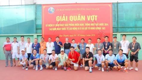 Khai mạc Giải Quần vợt phường Đạo Thạnh