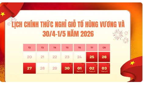 Không có chủ trương hoán đổi ngày nghỉ dịp Giỗ Tổ, 30-4 và 1-5