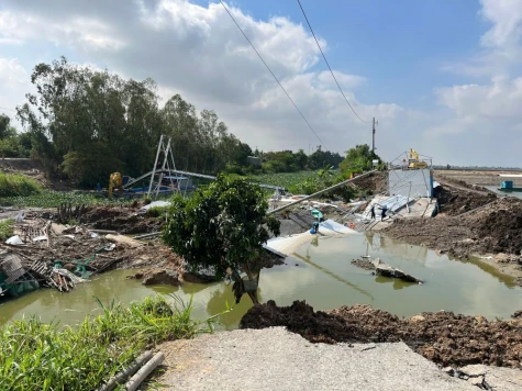 Nỗ lực khắc phục sau sự cố sạt lở tại xã Tân Hộ Cơ