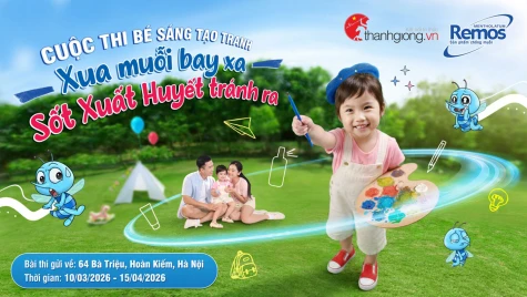 REMOS phối hợp Trung ương Hội LHTN Việt Nam, Cổng Tri thức Thánh Gióng phát động Cuộc thi bé sáng tạo tranh và Chương trình sáng tạo clip với chủ đề: “Xua muỗi bay xa - Sốt xuất huyết tránh ra”