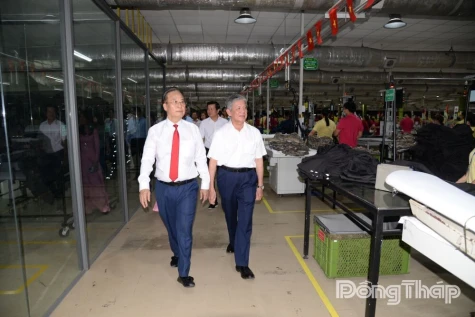 Bí thư Tỉnh ủy Đồng Tháp Ngô Chí Cường thăm, làm việc tại Khu công nghiệp Tân Hương