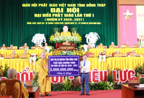 Thượng tọa Thích Tĩnh Triệt tiếp tục được suy cử làm Trưởng ban Trị sự Giáo hội Phật giáo Việt Nam tỉnh Đồng Tháp