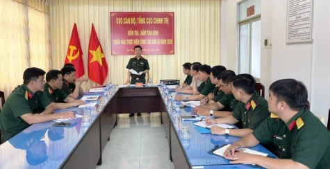 Cục Cán bộ - Tổng cục Chính trị kiểm tra công tác cán bộ năm 2026 tại phường Mỹ Tho