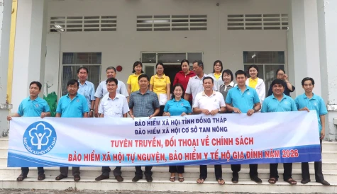 Ra quân tuyên truyền chính sách bảo hiểm xã hội tự nguyện, bảo hiểm y tế hộ gia đình