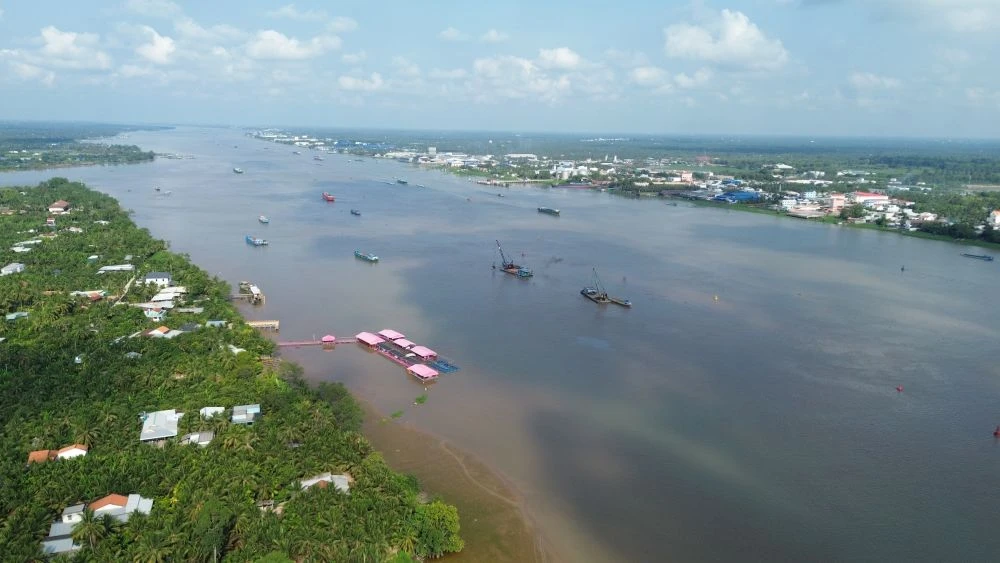 Đồng Tháp: Xâm nhập mặn tăng trở lại theo kỳ triều cường đầu tháng 3 âm lịch