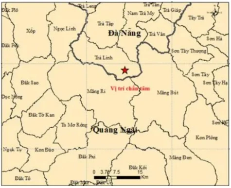 5 trận động đất xảy ra liên tiếp ở Đà Nẵng và Quảng Ngãi
