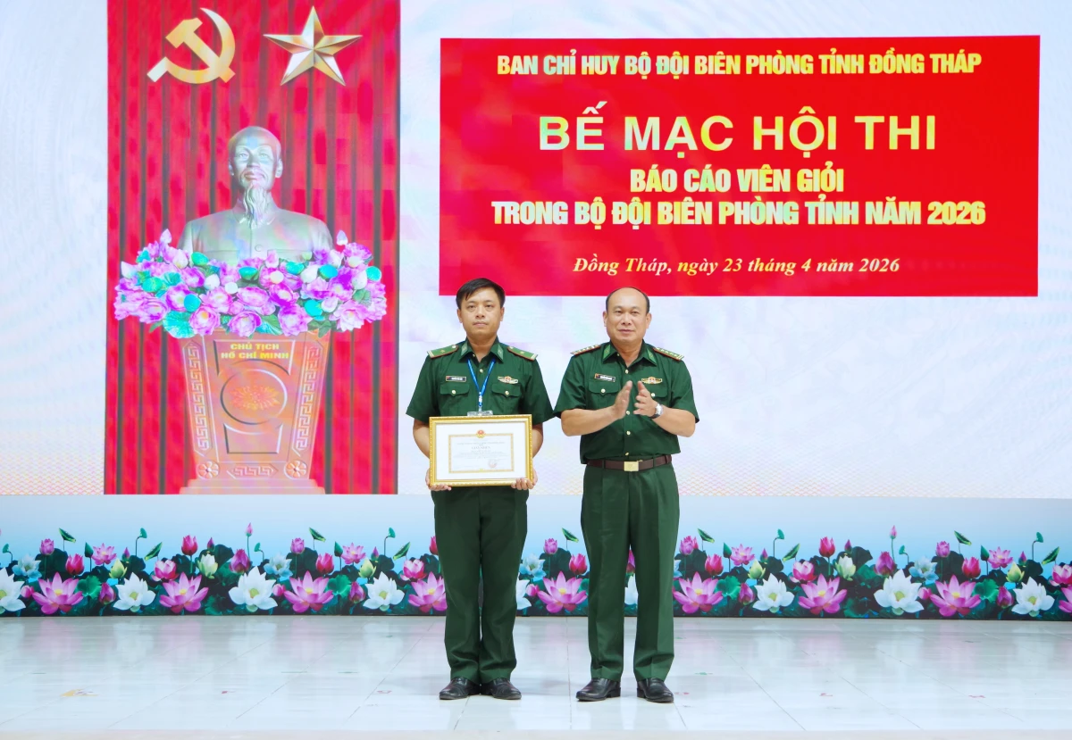 Đồng Tháp: Hội thi Báo cáo viên giỏi trong Bộ đội Biên phòng