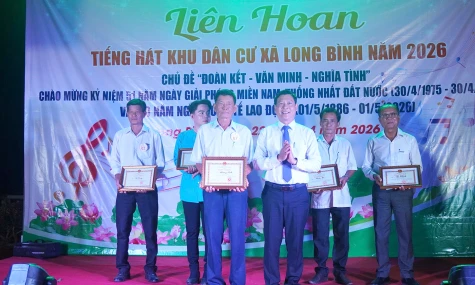 Xã Long Bình: Sôi nổi Liên hoan Khu dân cư năm 2026