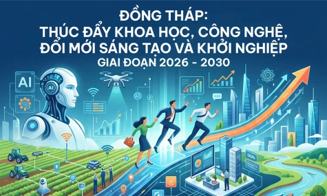 [Infographic] Đồng Tháp: Thúc đẩy khoa học, công nghệ, đổi mới sáng tạo và khởi nghiệp giai đoạn 2026 - 2030