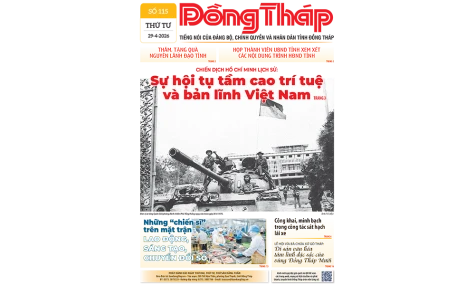 Đón đọc Báo Đồng Tháp số ra ngày 29-4-2026