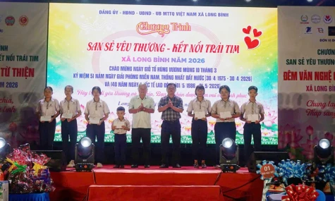 Xã long Bình: Sôi nổi các hoạt động an sinh xã hội chào mừng những ngày lễ lớn