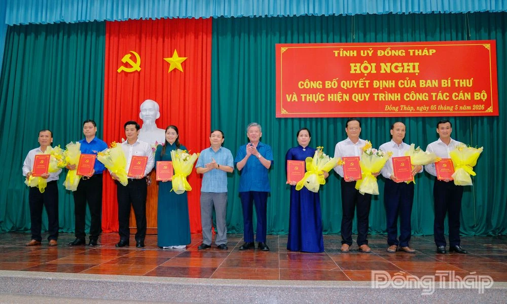 Ban Bí thư chỉ định 8 đồng chí tham gia Ban Chấp hành Đảng bộ tỉnh Đồng Tháp