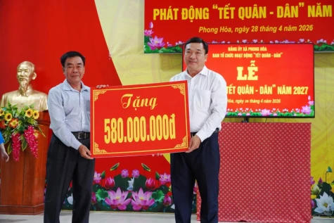 Xã Phong Hòa: Sôi nổi các hoạt động tại Chương trình 
Tết Quân - Dân năm 2027