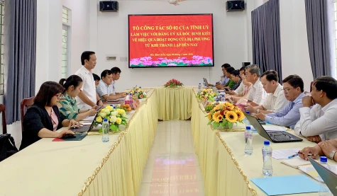 Tổ công tác số 02 của Tỉnh ủy làm việc với Đảng ủy xã Đốc Binh Kiều