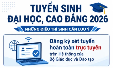 [Infographic] Tuyển sinh Đại học, Cao đẳng 2026: Những điều thí sinh cần lưu ý