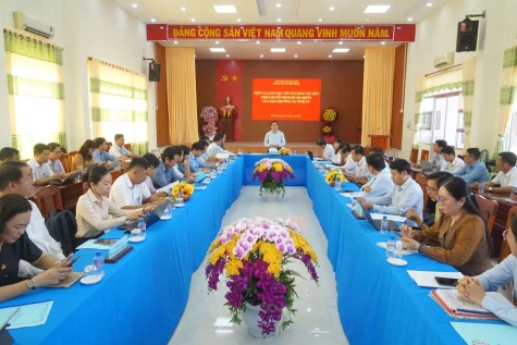 Tổ công tác số 1 của Ban Thường vụ Tỉnh ủy làm việc với Đảng ủy các xã Tân Phú Trung, Tân Nhuận Đông, Long Phú Thuận và An Hòa