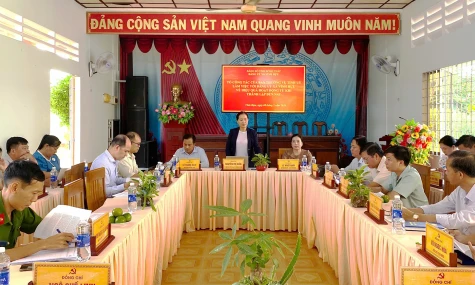 Tổ công tác số 3 của Ban Thường vụ Tỉnh ủy Đồng Tháp làm việc với Đảng ủy xã Vĩnh Hựu