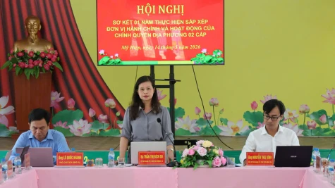 Mỹ Hiệp sơ kết 1 năm hoạt động chính quyền địa phương 2 cấp