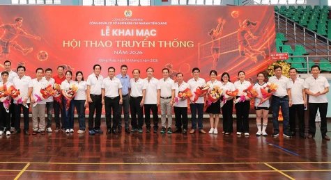 Hội thao truyền thống Agribank Chi nhánh Tiền Giang 2026: “Khỏe để phụng sự”