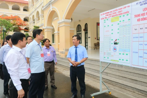 Đồng Tháp: Kiểm tra công tác chuẩn bị Kỳ thi tuyển sinh lớp 10  và Kỳ thi tốt nghiệp THPT