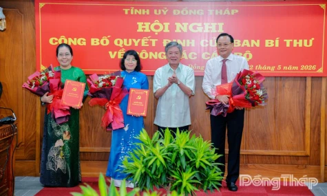 Ban Bí thư chuẩn y 3 đồng chí tham gia Ban Thường vụ Tỉnh ủy Đồng Tháp nhiệm kỳ 2025 - 2030