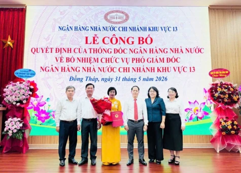 Đồng chí Bùi Thị Thúy Hằng giữ chức Phó Giám đốc Ngân hàng Nhà nước Chi nhánh Khu vực 13
