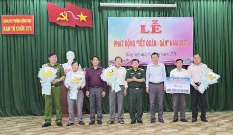 Phường Hồng Ngự: Phát động “Tết Quân - Dân” năm 2027