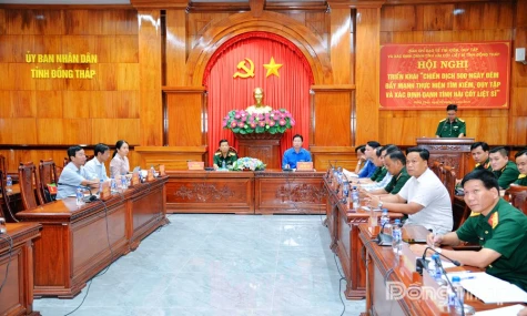 Đồng Tháp triển khai “Chiến dịch 500 ngày đêm đẩy mạnh tìm kiếm, quy tập và xác định danh tính hài cốt liệt sĩ”