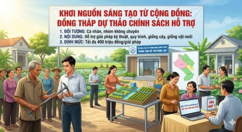 Sở Khoa học và Công nghệ Đồng Tháp lấy ý kiến về chính sách hỗ trợ hoạt động sáng tạo không chuyên
