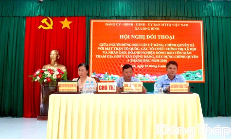 Xã Long Bình: Đối thoại lắng nghe Nhân dân góp ý xây dựng Đảng và chính quyền